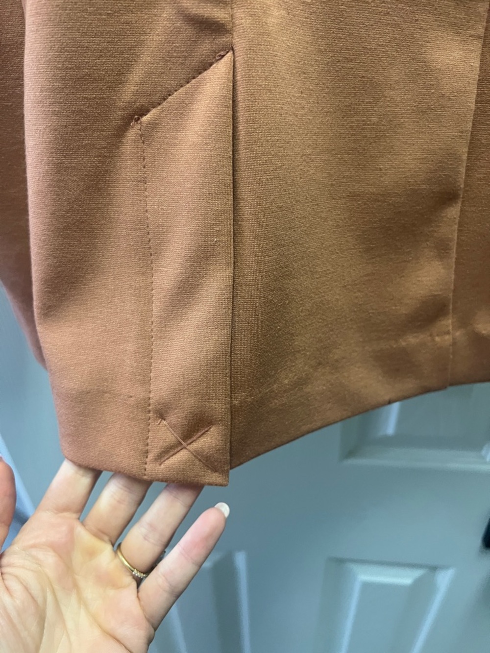 Nine West Rust-Orange Single-Button Blazer - Picture 4 of 5